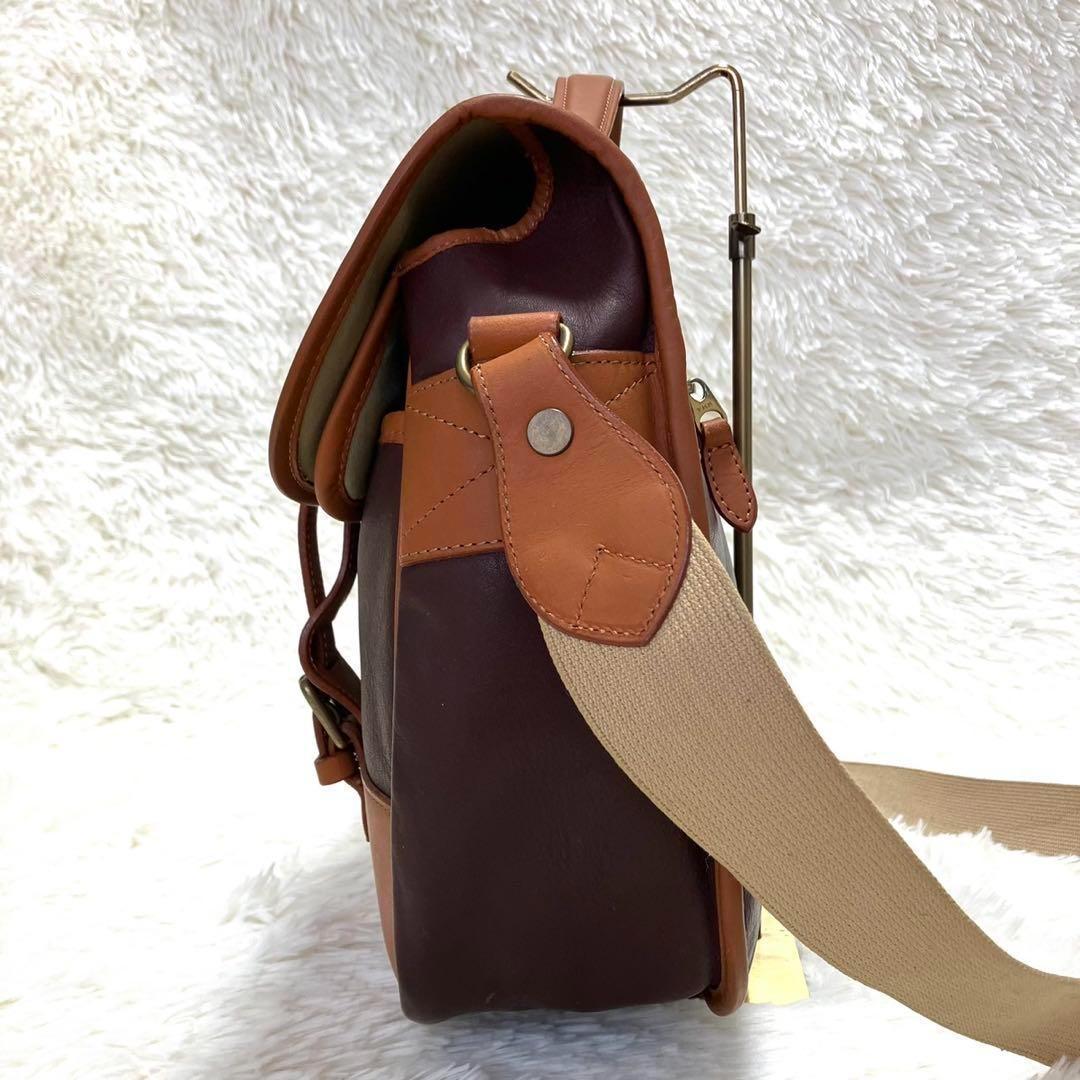 【美品・希少】ソメスサドル　ショルダーバッグ　レザー　ヌメ革　メッセンジャー