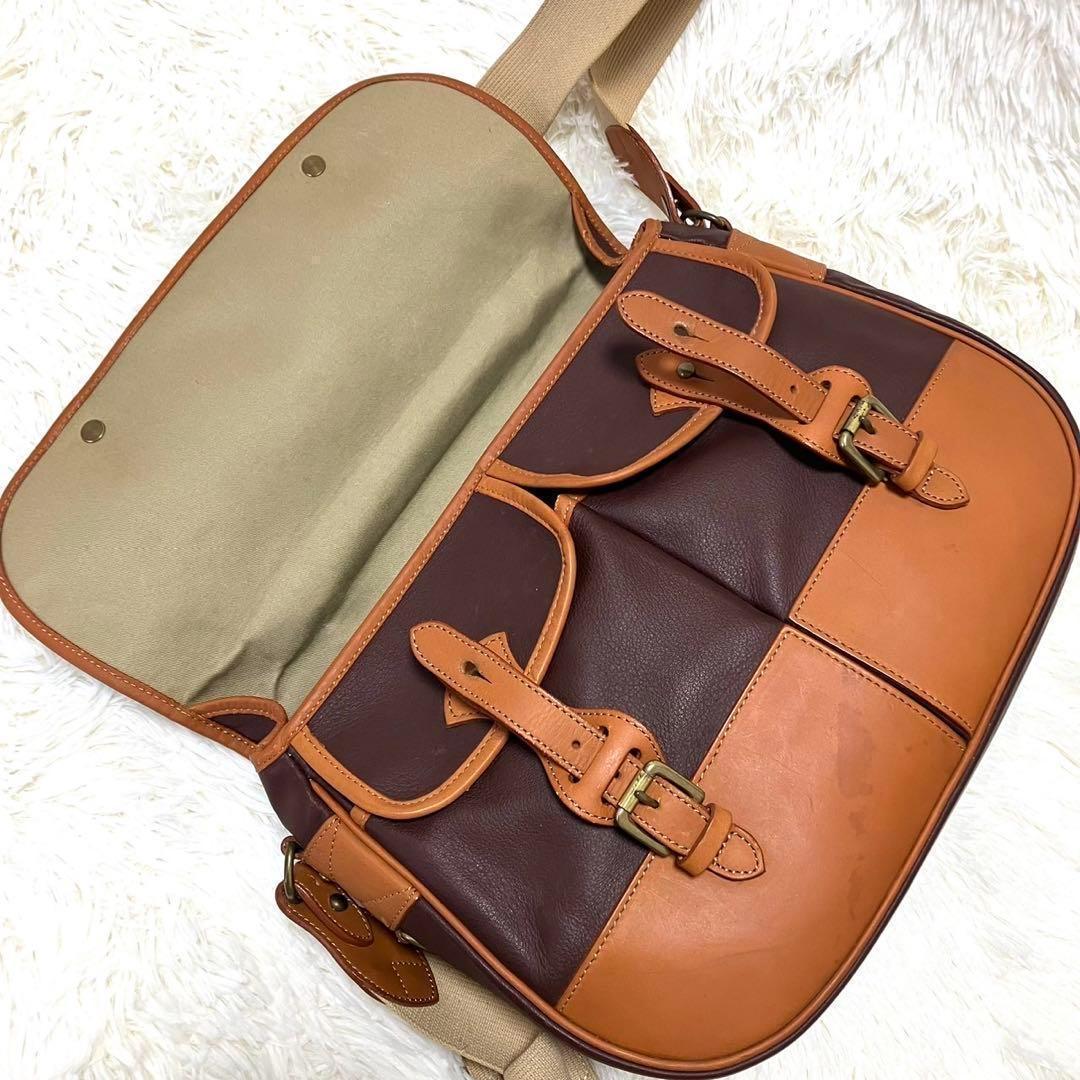 【美品・希少】ソメスサドル　ショルダーバッグ　レザー　ヌメ革　メッセンジャー