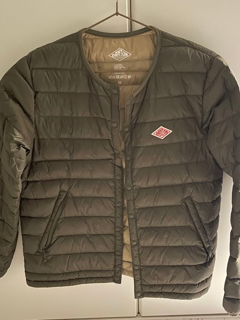 ダントン　インナーダウン　オリーブ