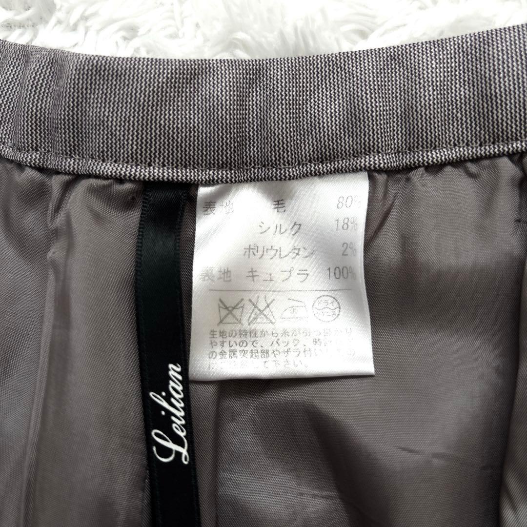 美品✨Leilianレリアン ロロピアーナ L パンツスーツ ウール シルク