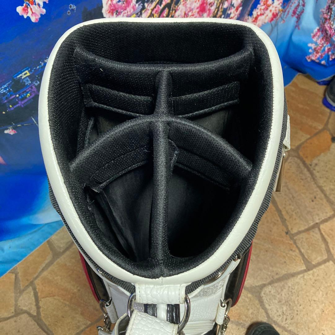 寶BU-1106 タイトリスト キャディバッグ クロコダイル型押し ホワイト