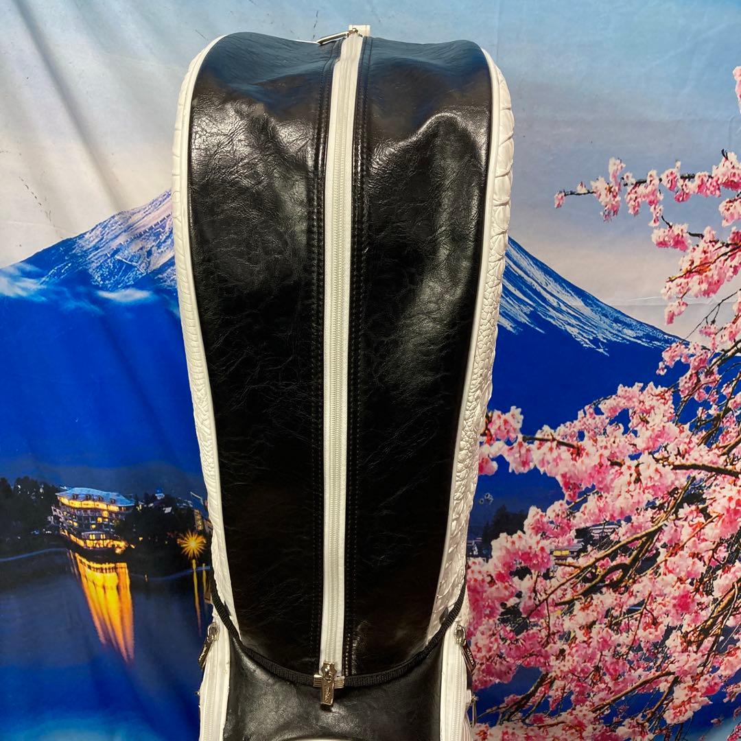 寶BU-1106 タイトリスト キャディバッグ クロコダイル型押し ホワイト