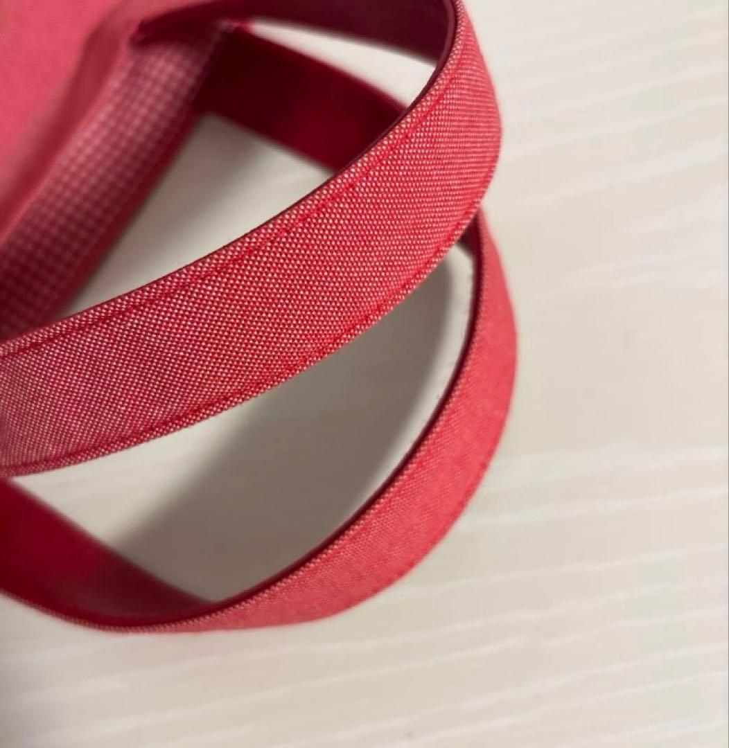 美品　ファミリア　マチ付　ミニ　デニムバッグ　手刺繍　赤　クマ　ピアノ