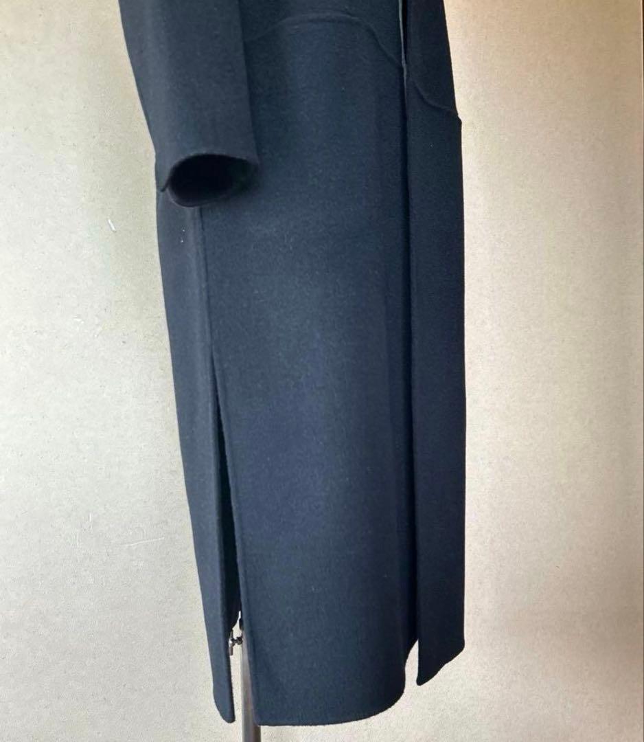 【美品】ミューズドゥーズィエムクラス　ノーカラーリバーロングコート36