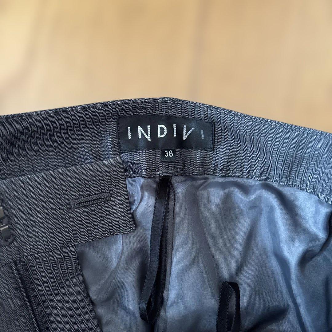INDIVI グレー パンツスーツ