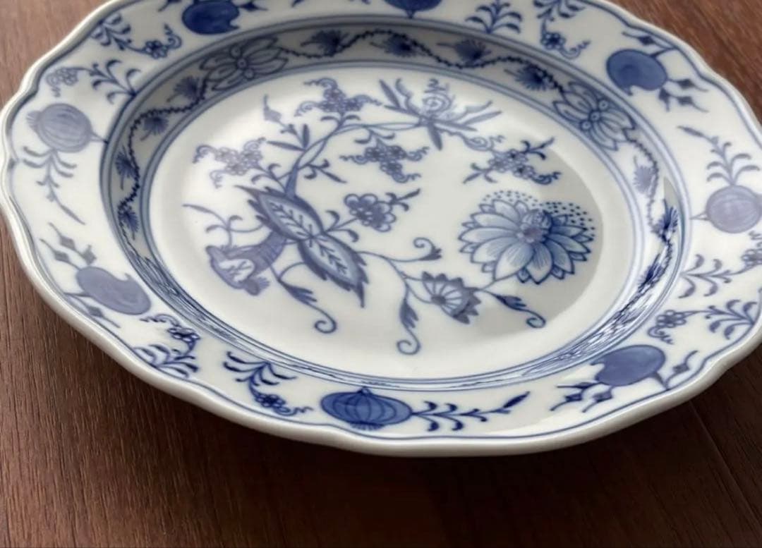 マイセン　ブルーオニオンカップ&ソーサー　プレート　18㎝　トリオ　3点セット