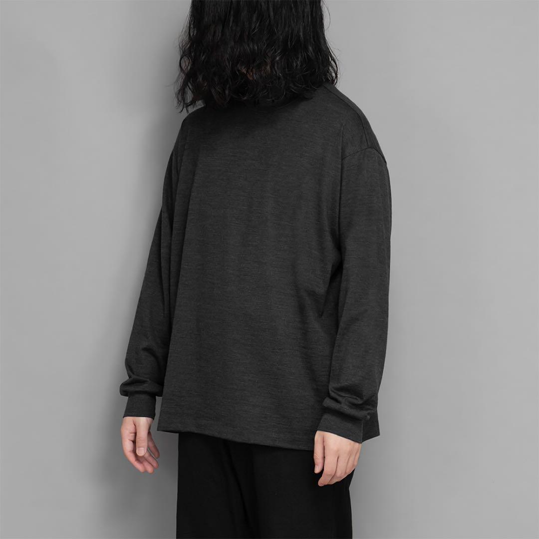un/unbient twelve別注ウールジャージハイネック チャコール 2