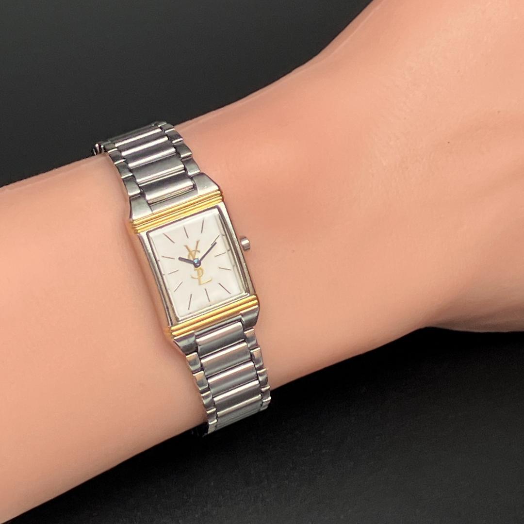 【新品電池/稼働】イヴサンローラン  レクタンギュラー 腕時計 レディース