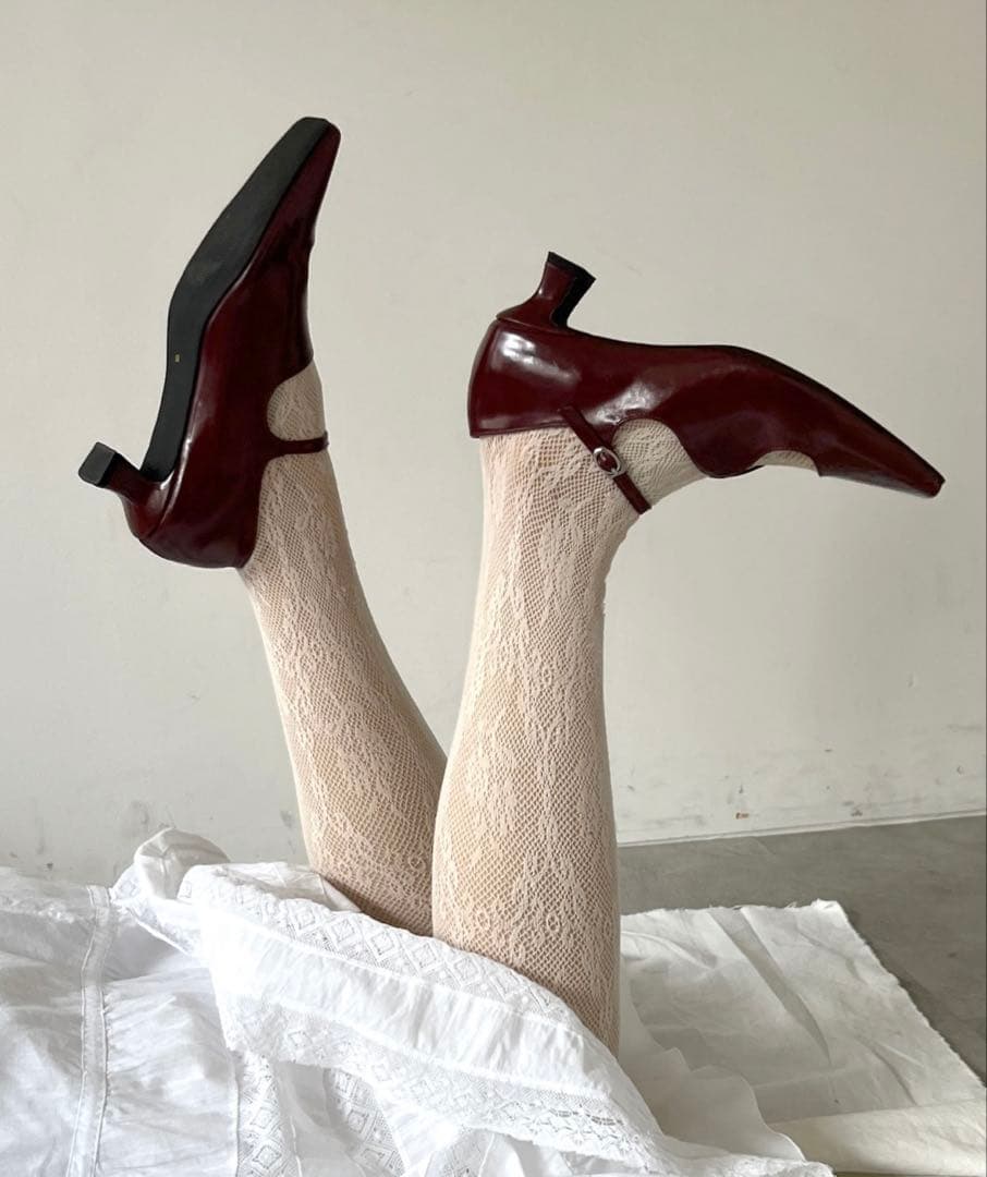 新品 POMUM&ARTS squaretoe maryjane pumps M