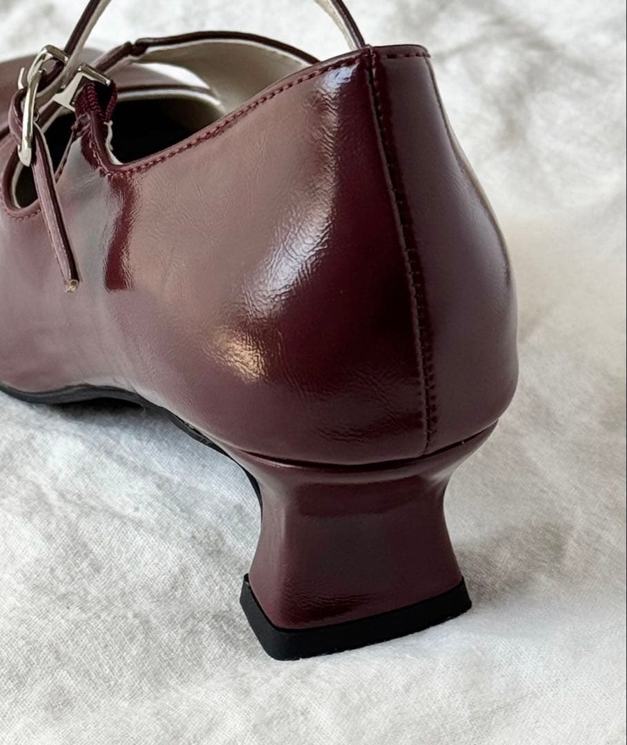 新品 POMUM&ARTS squaretoe maryjane pumps M