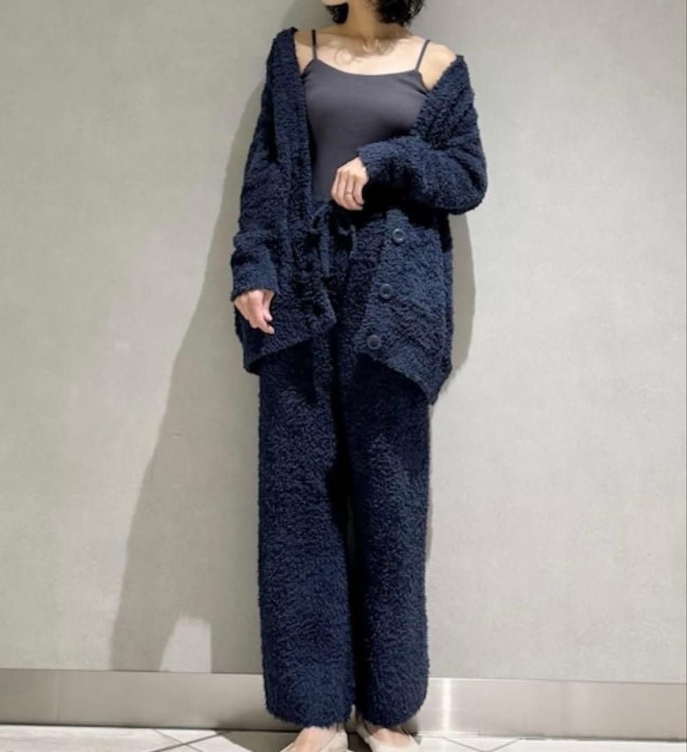 新品♡ ジェラートピケ♡ベーシックカーディガン＆ロングパンツセット　ネイビー