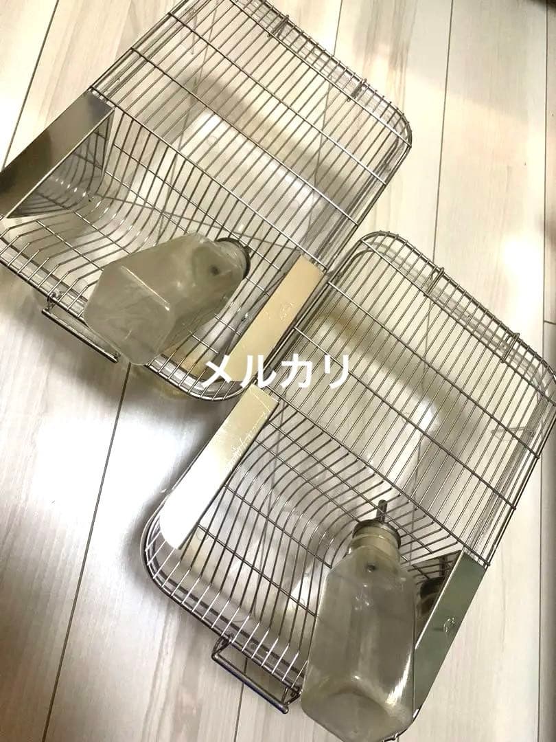 マウスケージ　ステンレス網ケージ+給水ボトル