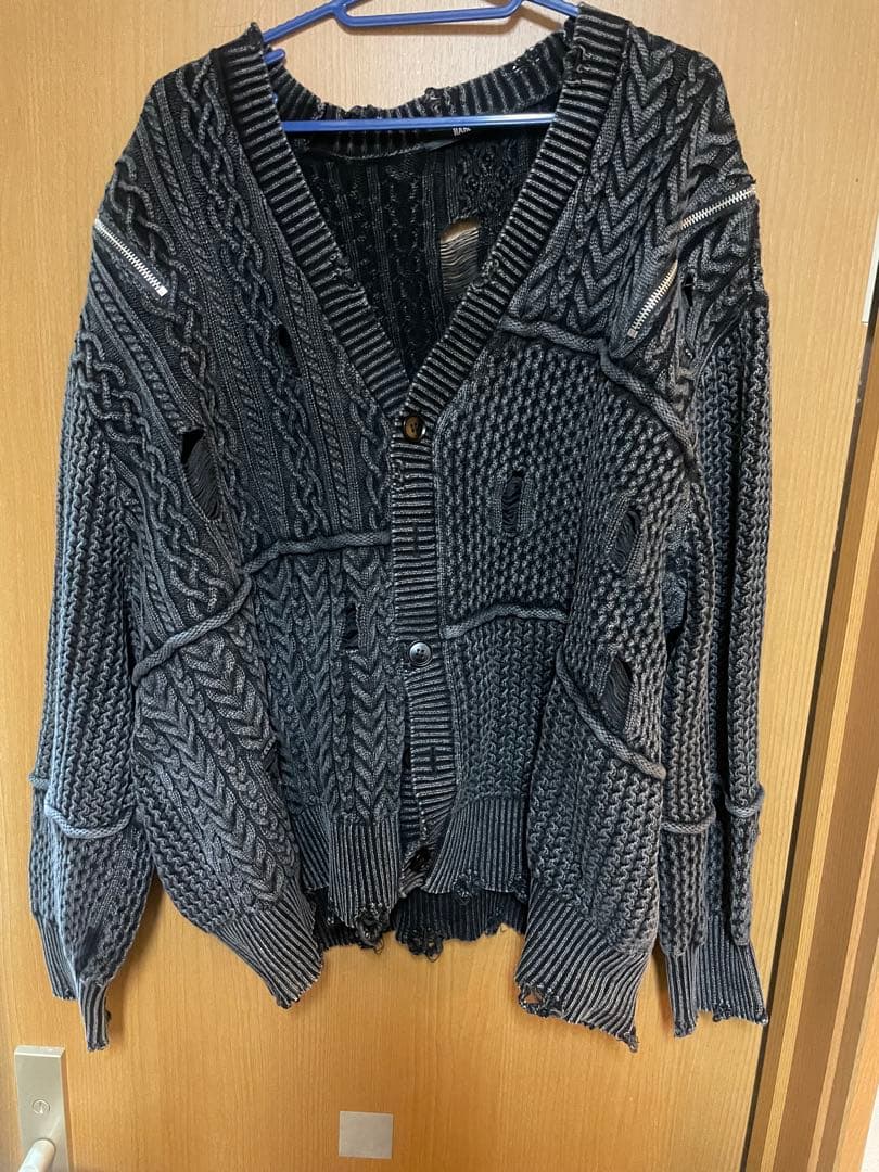 即購入可 hare BIGダメージZIPカーディガン