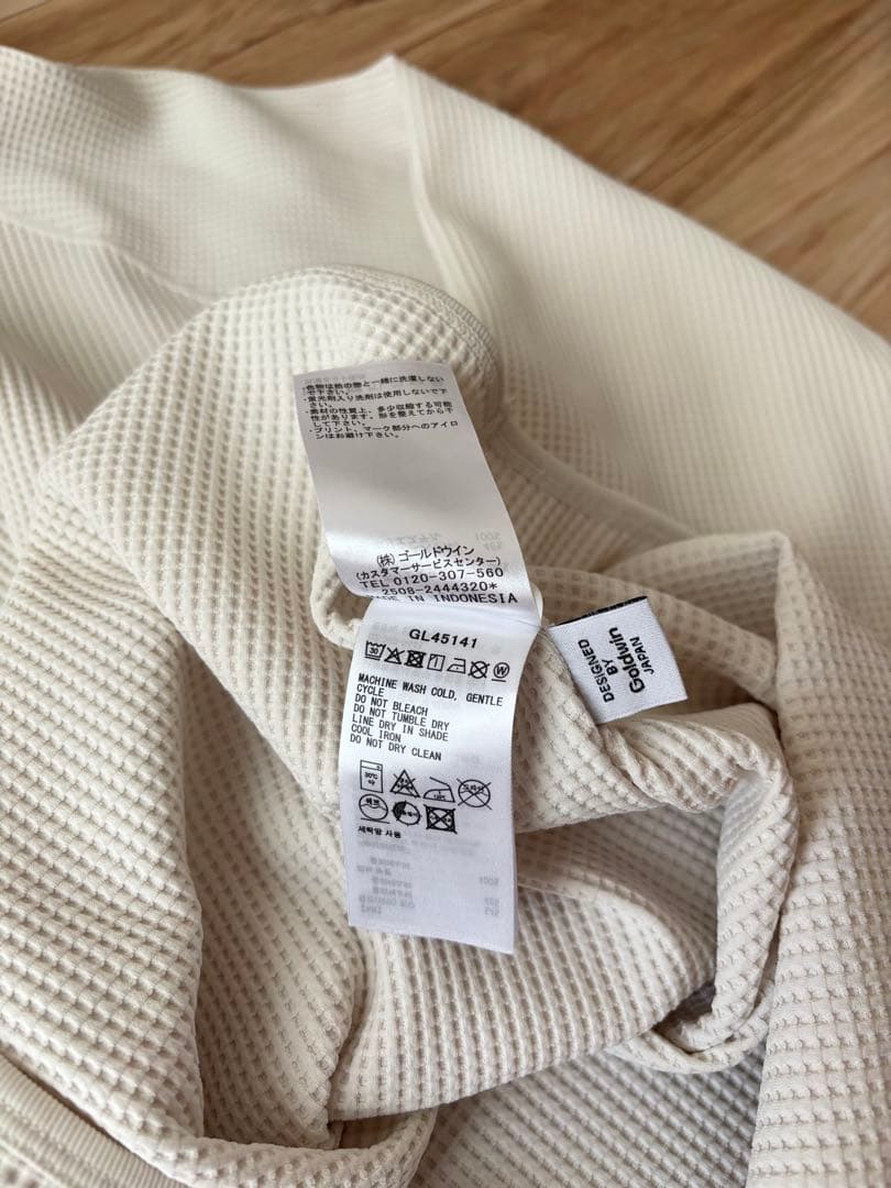 Goldwin ワッフルライトロングスリーブフーディー