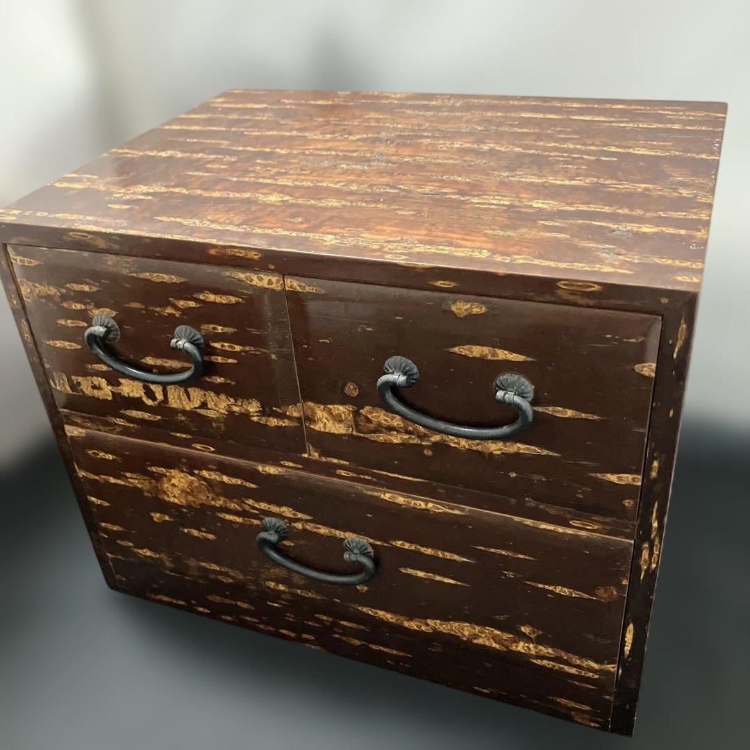 (2-46)秋田各館　伝統工芸KUSANAGI桜皮細工　鎌倉彫小物入れ