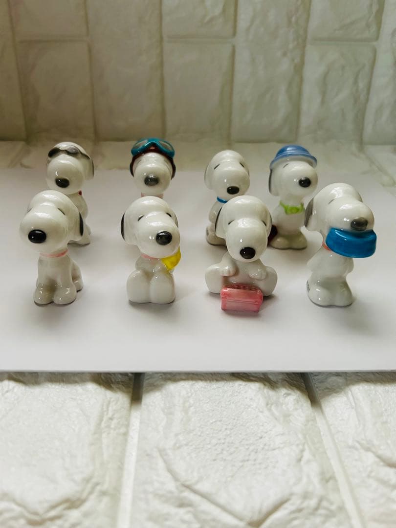 スヌーピー 陶器フィギュア 8体セット