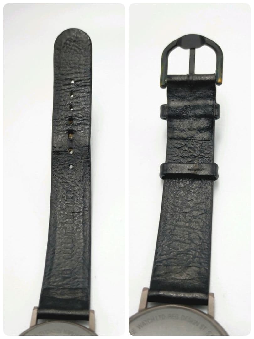 【激レア一本針】モンディーン真鍮ケース｜純正レザー｜電池交換済｜24H発送