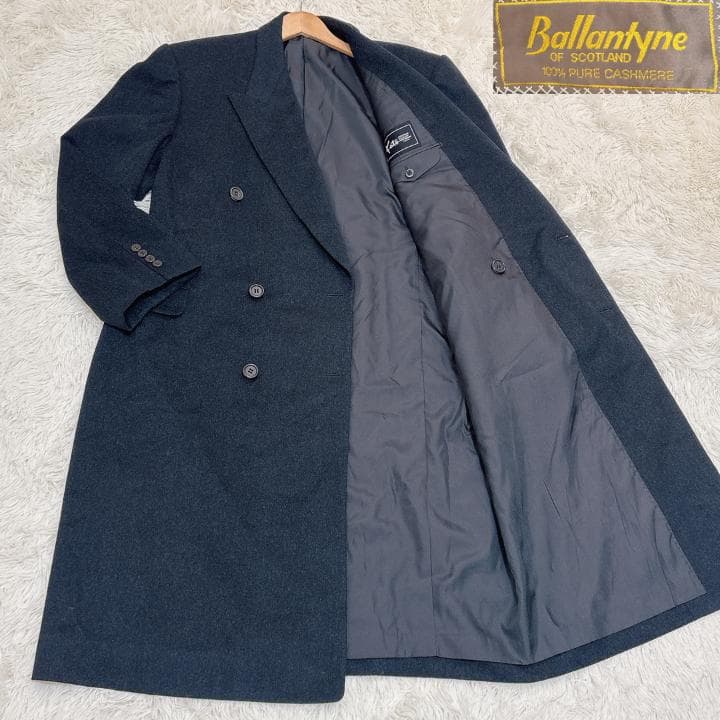 ア*ン様 高級カシミヤ✨美品✨バランタイン チェスターコート ロングコート ダブ