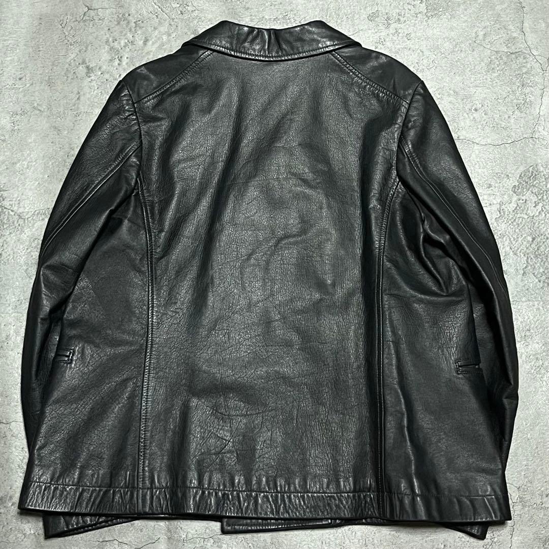 robe de chambre ダブルブレスト　レザージャケット　Lサイズ