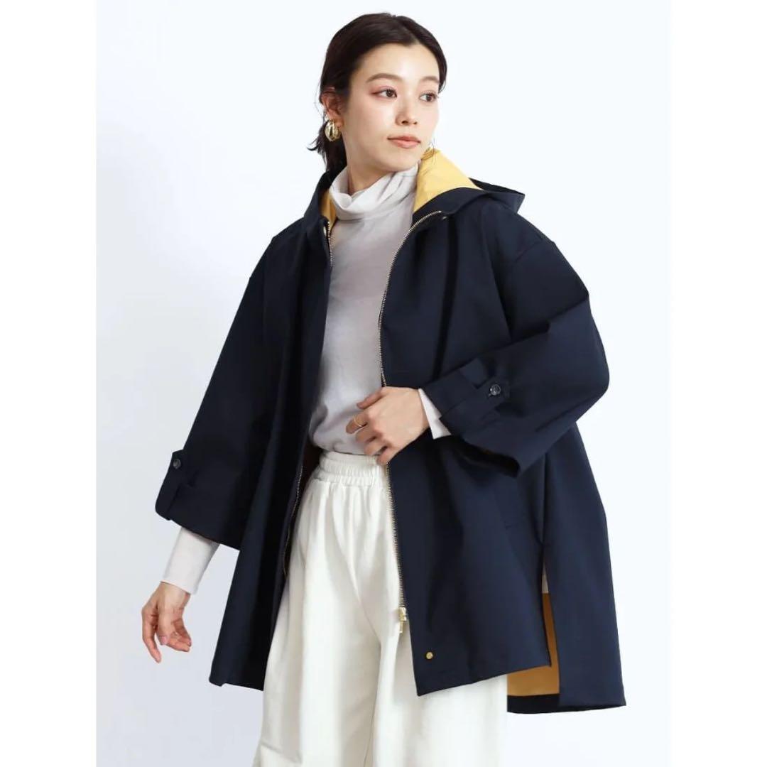 新品タグ付き　5.4万円！グランターブル　バイカラーオーバーコート