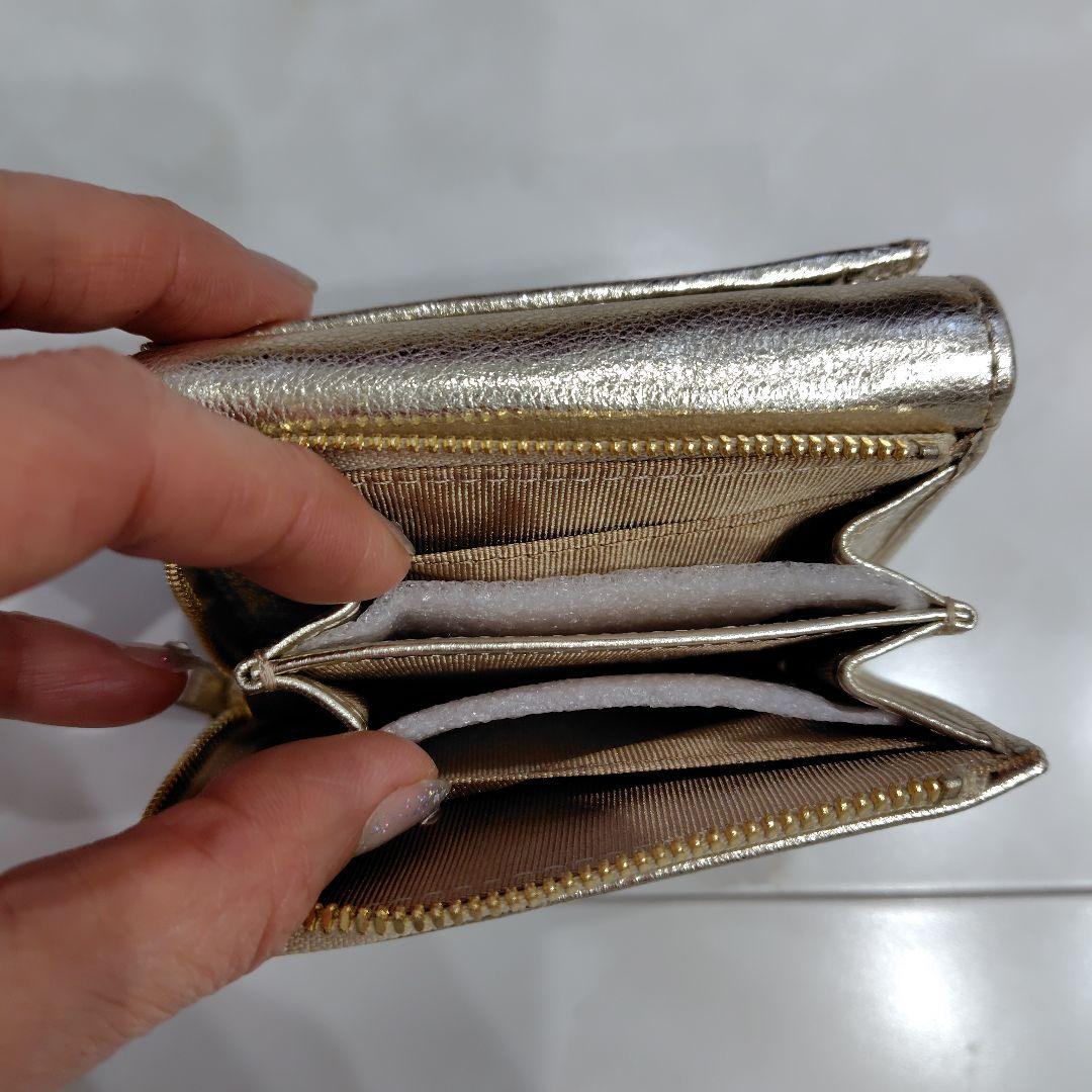 新品　未使用Gianni Chiarini ゴールド 三つ折り財布