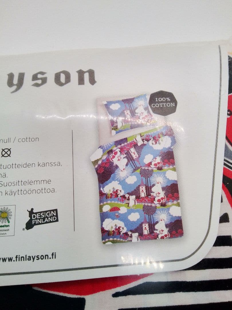 フィンレイソン　ムーミン枕布団カバーセット　ローズムーミン