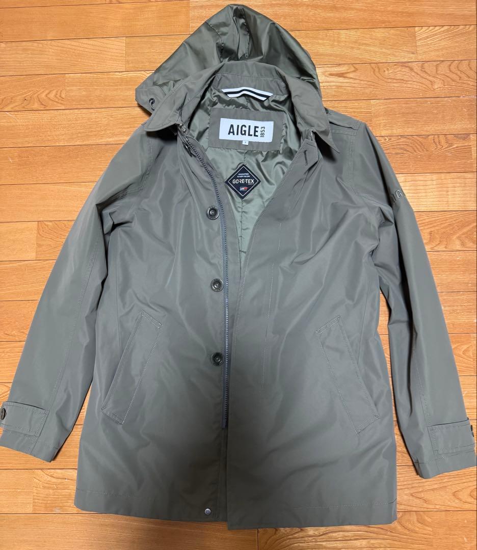 AIGLE エーグル　定価61600 ゴアテックス 2レイヤートレンチコートS