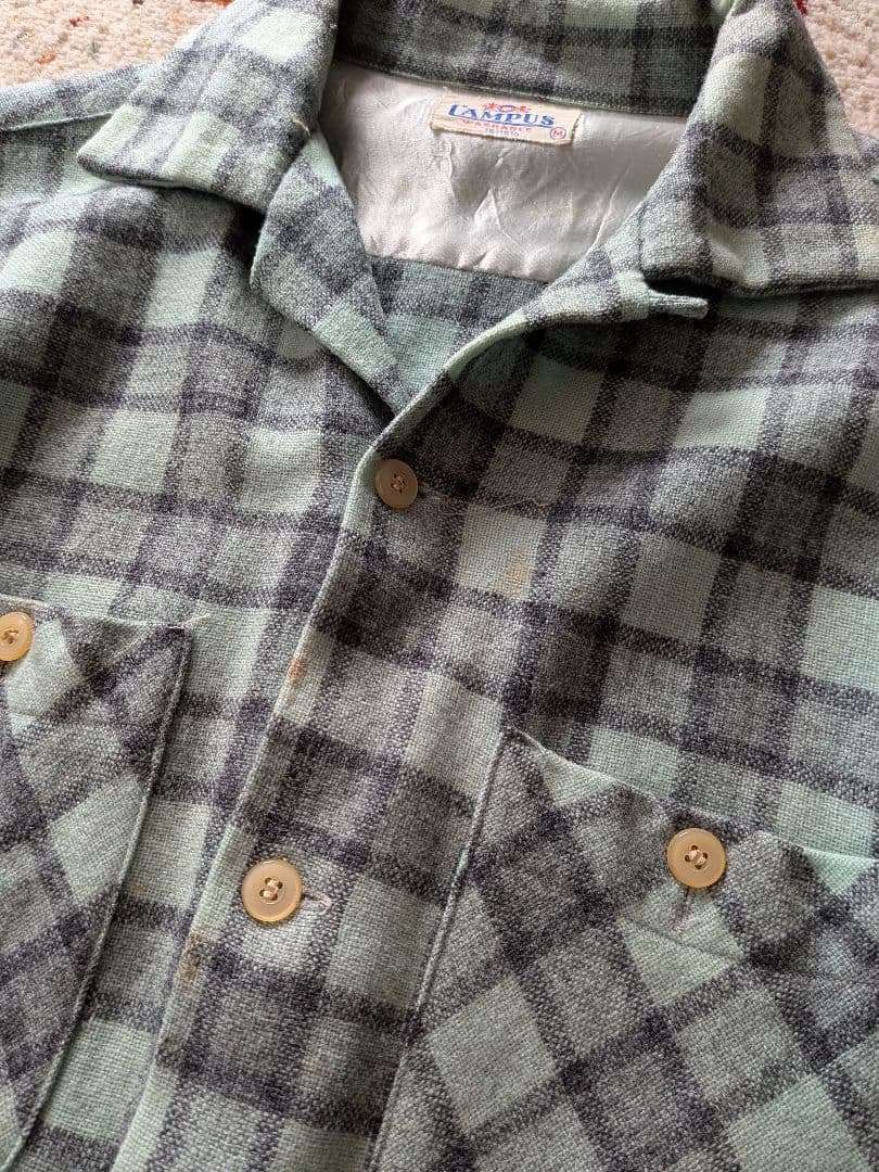 トップス Vintage 50's CAMPUS open collar shirt