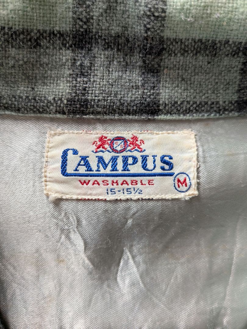 トップス Vintage 50's CAMPUS open collar shirt
