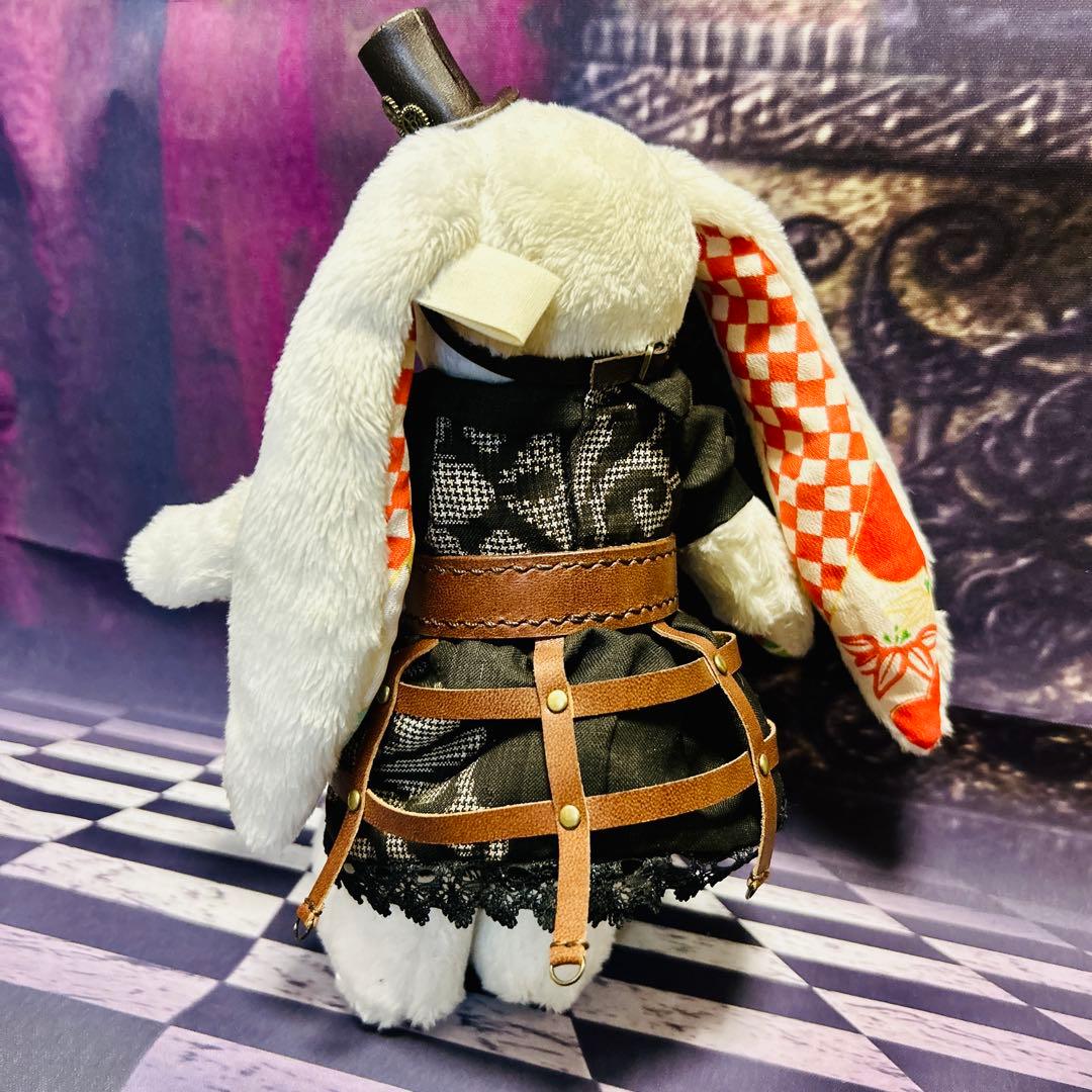 ぬいぐるみ　白うさぎ　スチームパンク