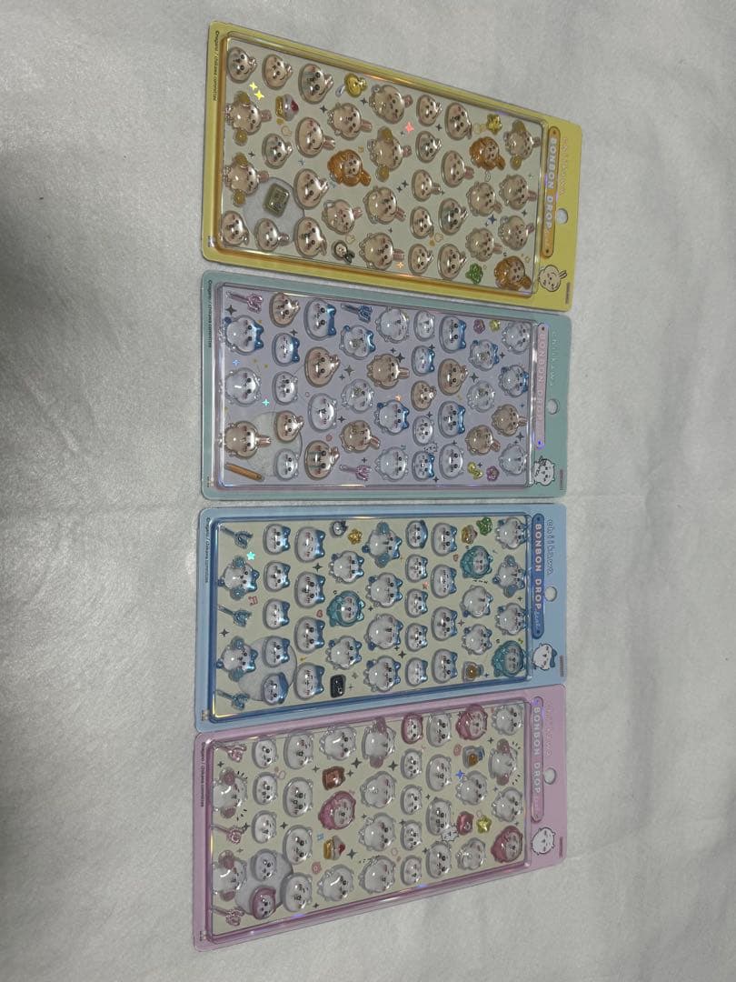ちいかわ おはじき風シール 4つセット&ボンボンドロップシールコンプリートセット