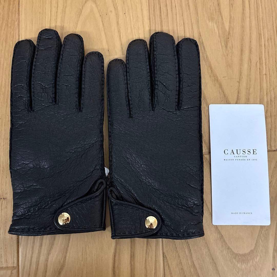 コス　CAUSSE ペッカリー　手袋 ブラック　サイズ8