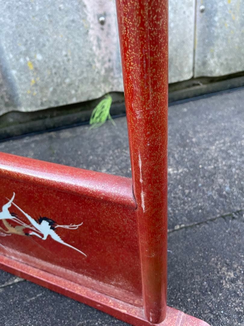 稀少/古道具/当時物/無垢材/木製/衣紋掛け/衣桁/着物掛け/28