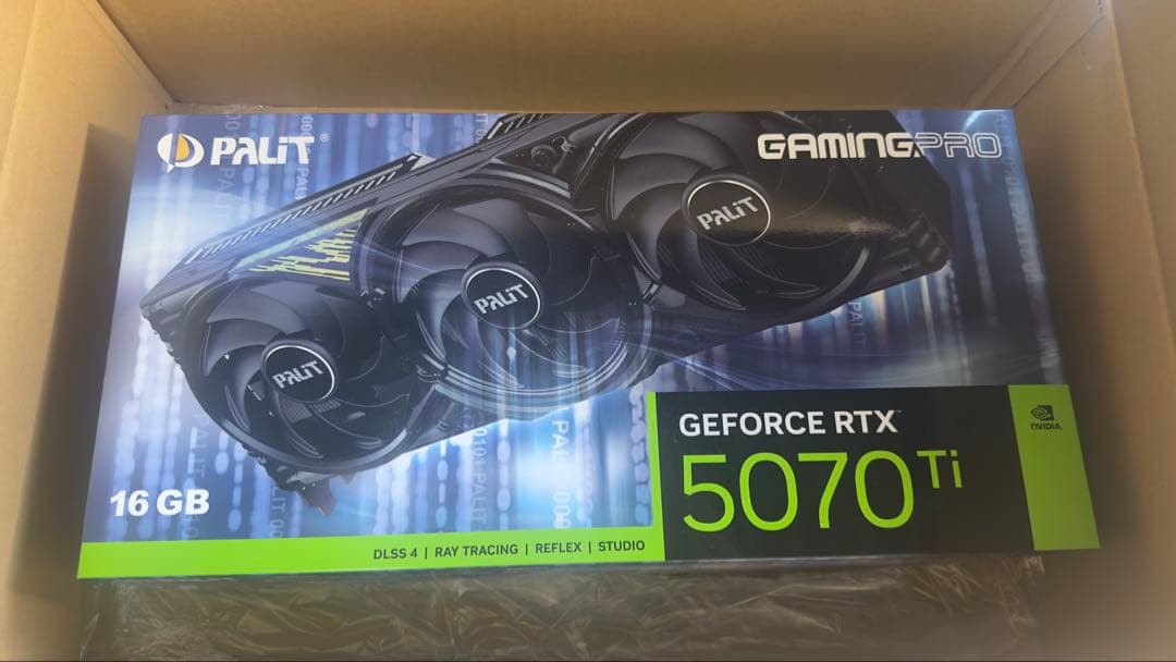 動作確認済 RTX 5070 Ti GAMINGPRO 16GB 非喫煙環境