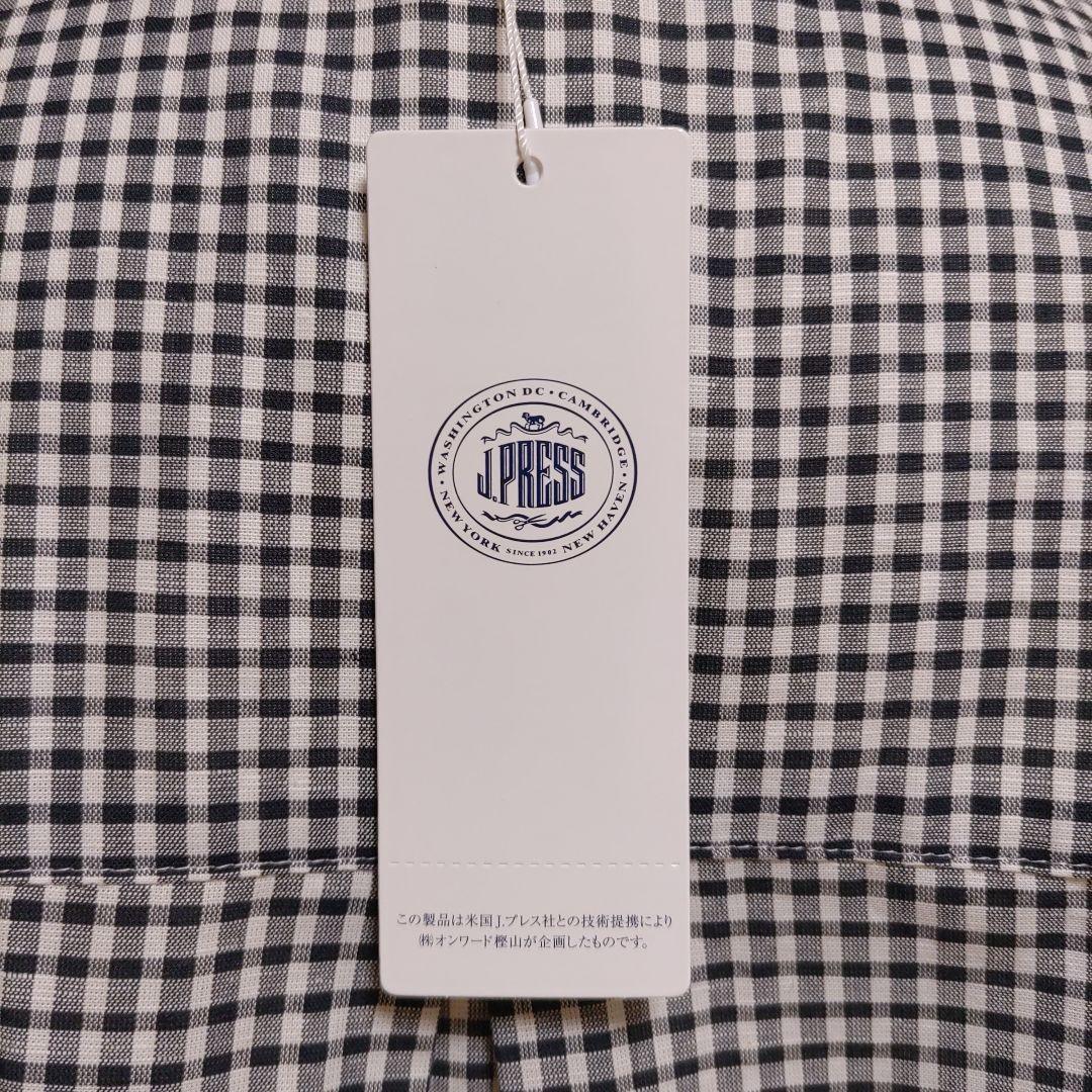 ［未使用］J.PRESS BEZ コットンリネン ギンガム ブラウス