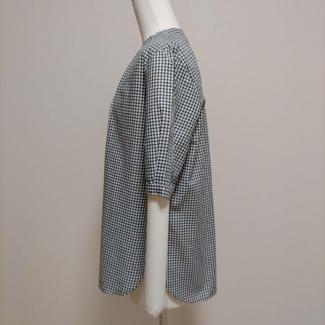 ［未使用］J.PRESS BEZ コットンリネン ギンガム ブラウス