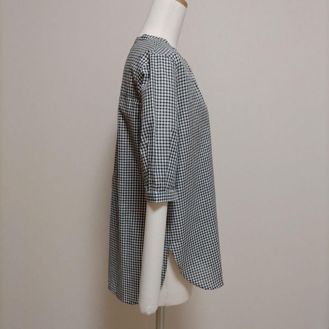 ［未使用］J.PRESS BEZ コットンリネン ギンガム ブラウス