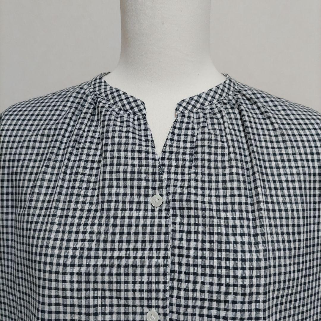 ［未使用］J.PRESS BEZ コットンリネン ギンガム ブラウス