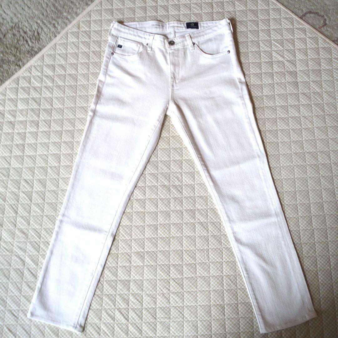 未使用品　AG♥THE PRIMA CROP スリムストレートデニム　白　26