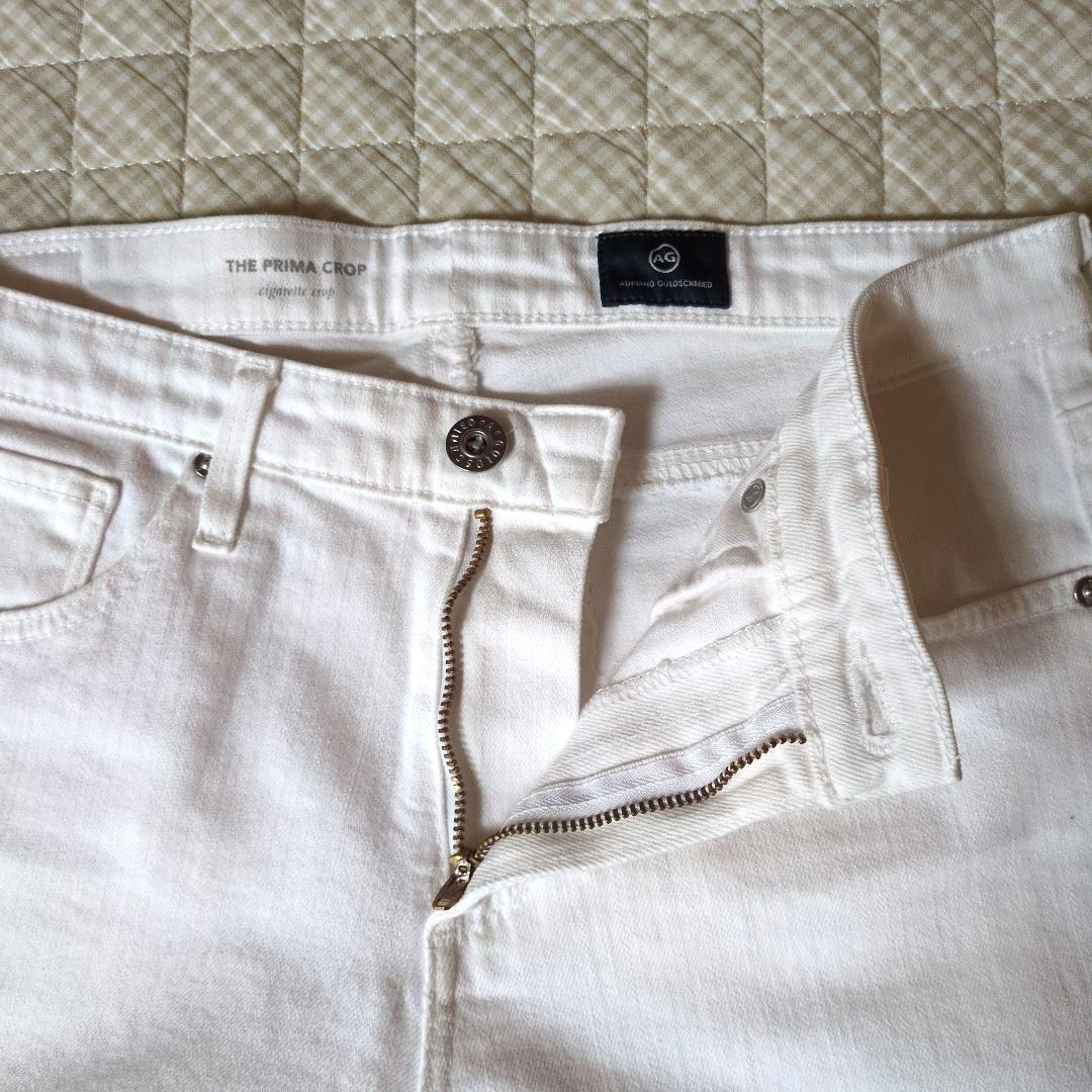 未使用品　AG♥THE PRIMA CROP スリムストレートデニム　白　26