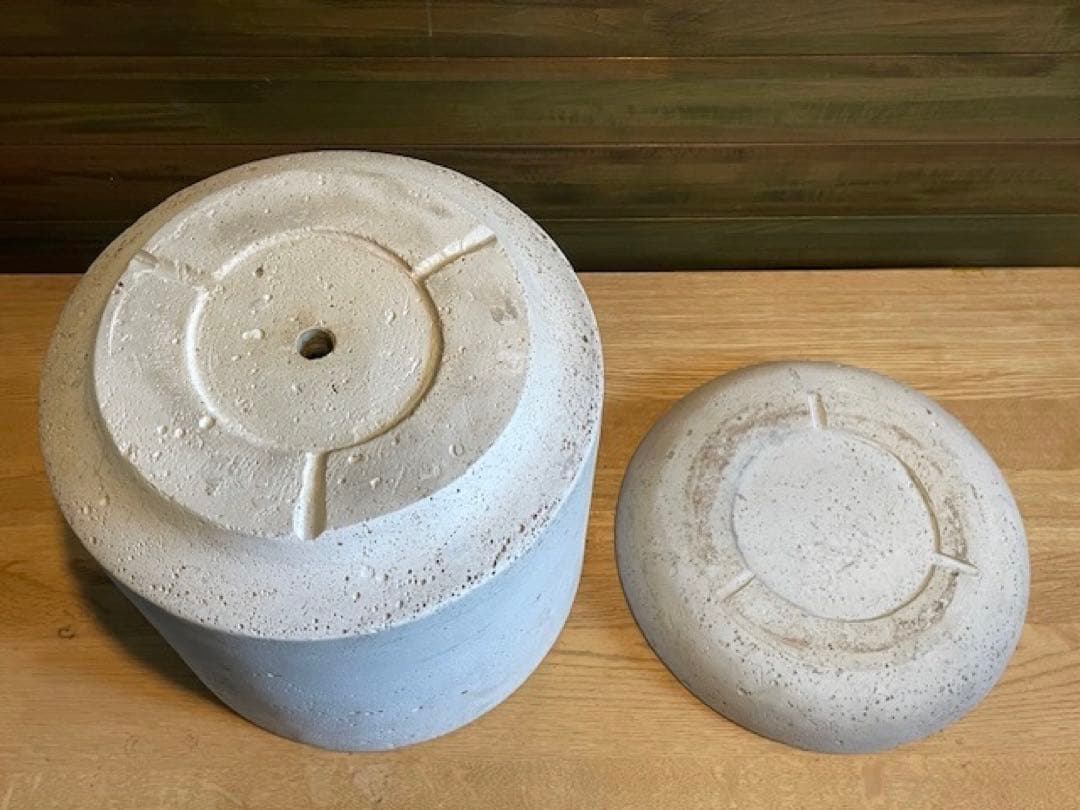 美品■KONTON ライム ベース 化粧鉢/鉢カバー/植木鉢★ホワイト/28cm