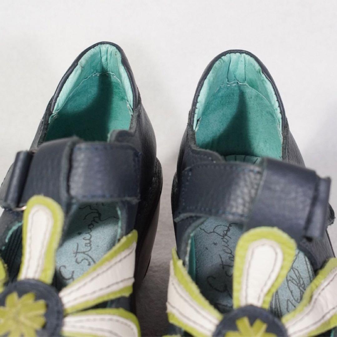 美品《Estacion》ストラップシューズ(M)K072A フラワー ウエッジ