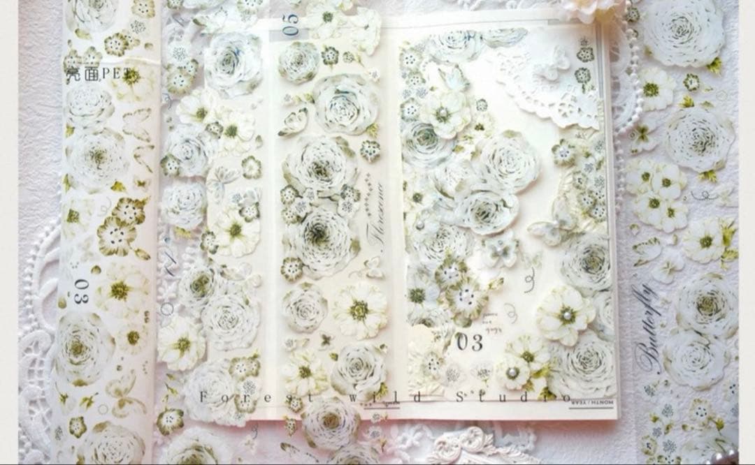 ⭐️SALE⭐️ 林野间《青玫瑰》海外マスキングテープ　マステ 【2462】