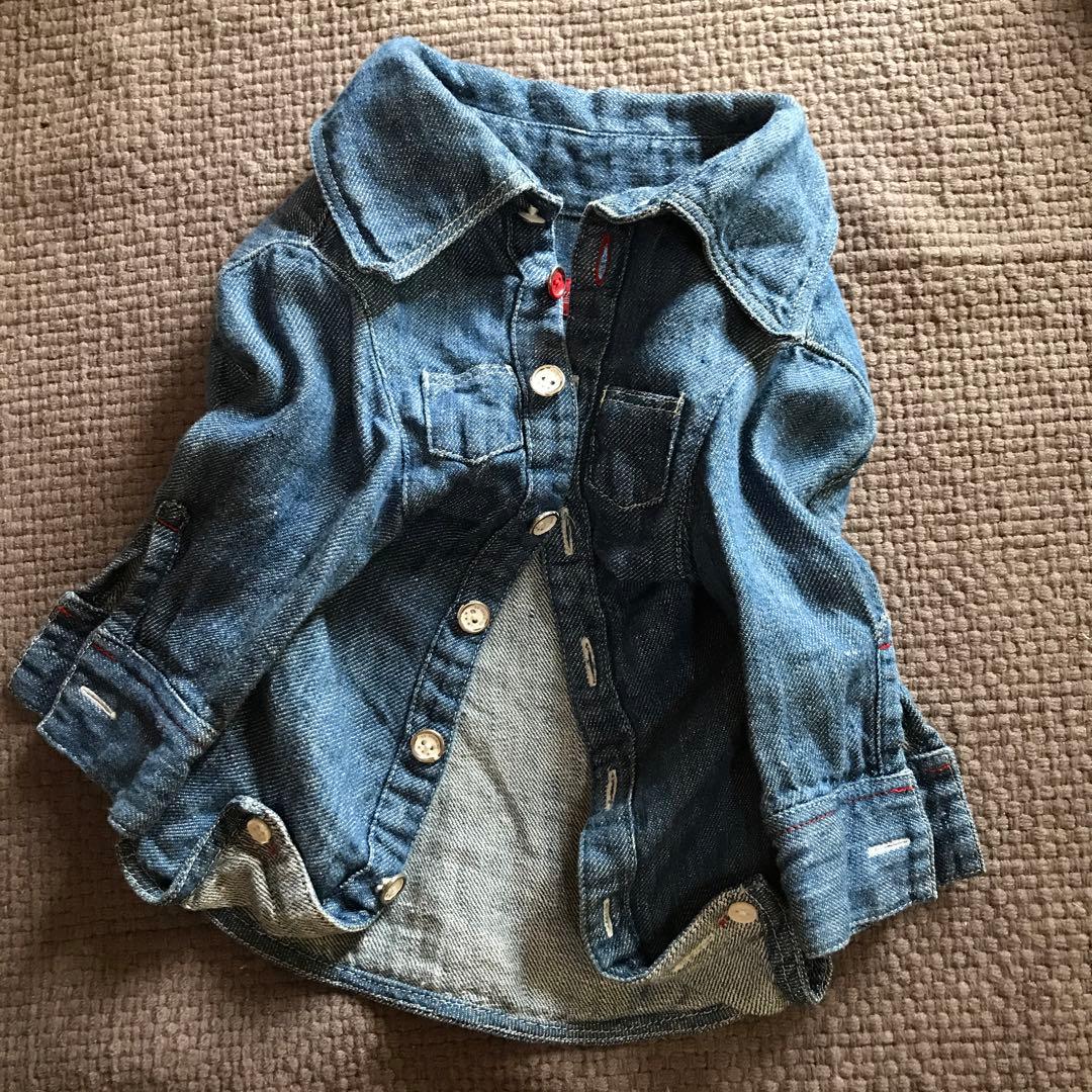 アトリエgg リネンダンガリーシャツ3ハーフ