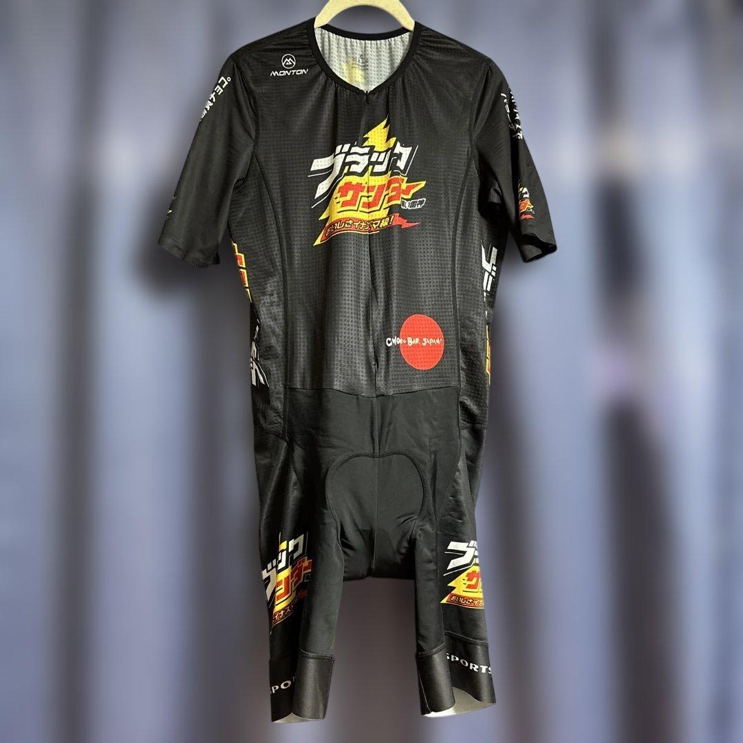 「ブラックサンダー」半袖エアロワンピースXL