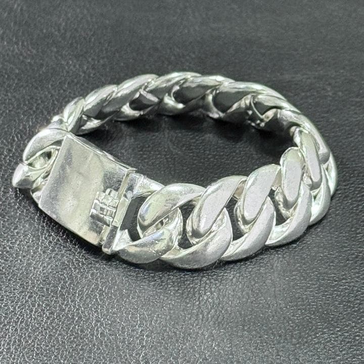 新品 シルバー925 S925 刻印あり 極太 喜平ブレスレット