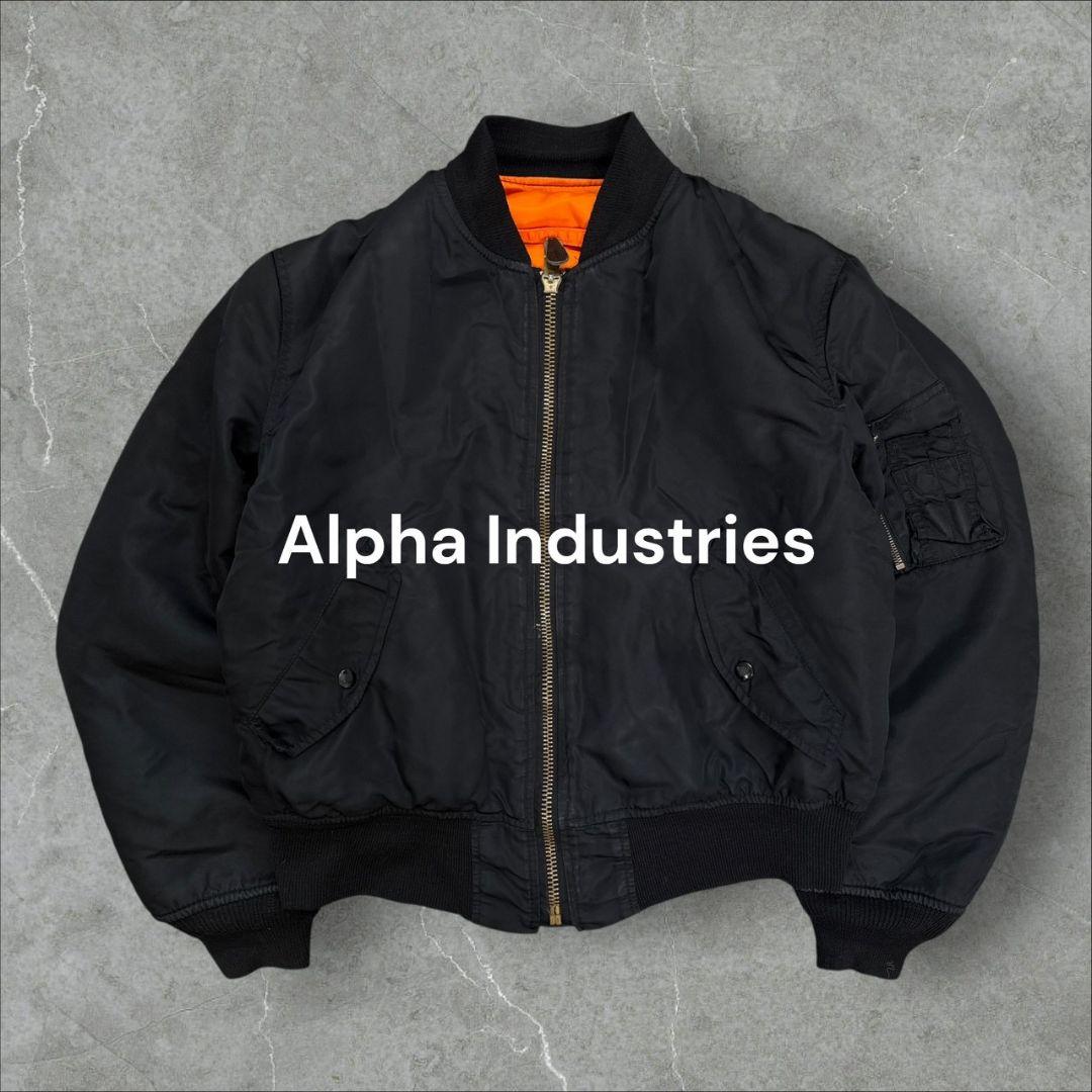 希少 80s ALPHA INDUSTRIES MA-1 IDEAL 黒