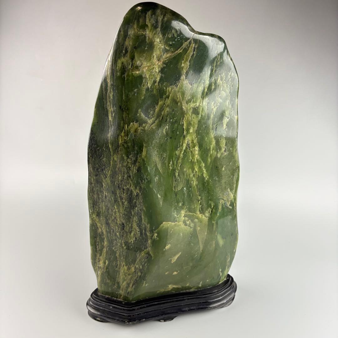 飾石 鑑賞石 置物 緑石 飾物 約9.5kg