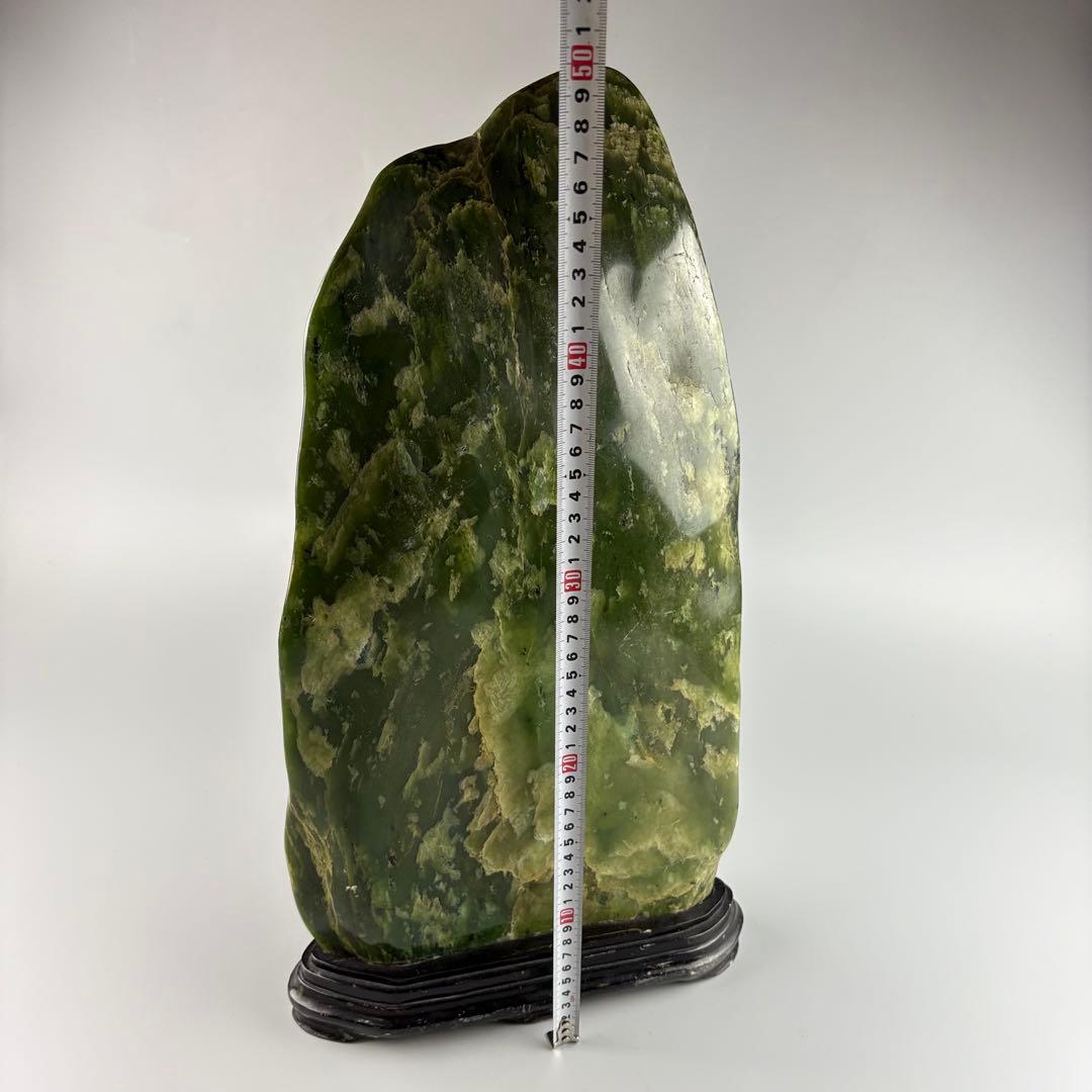 飾石 鑑賞石 置物 緑石 飾物 約9.5kg
