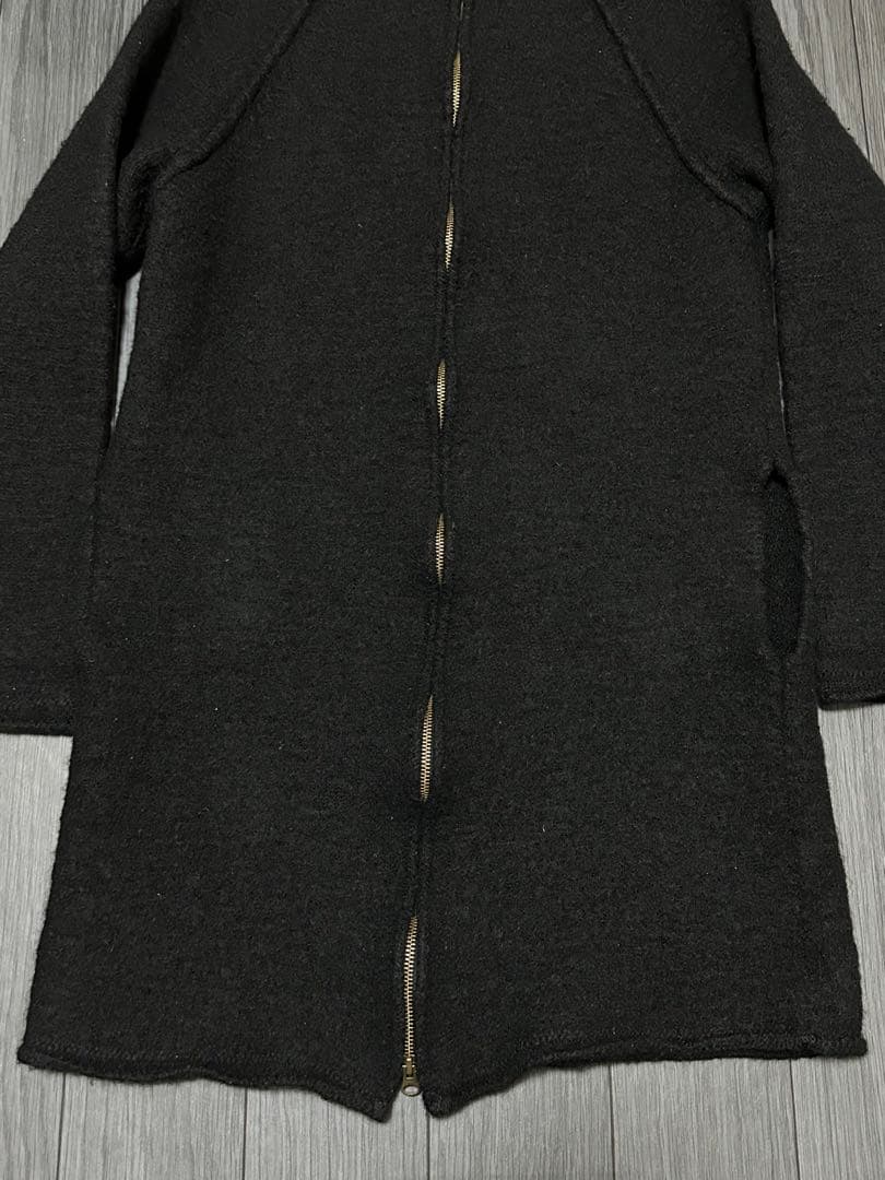ナンバーナイン ジップアップロングカーディガン ウール ニット